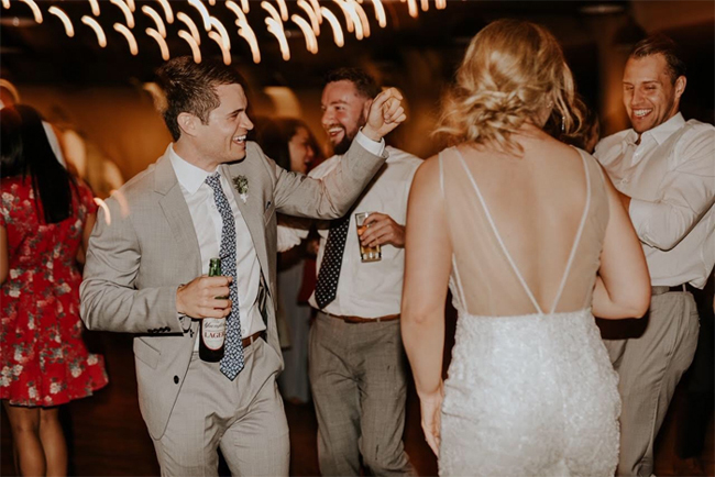 Dancing at Accelerator Space wedding